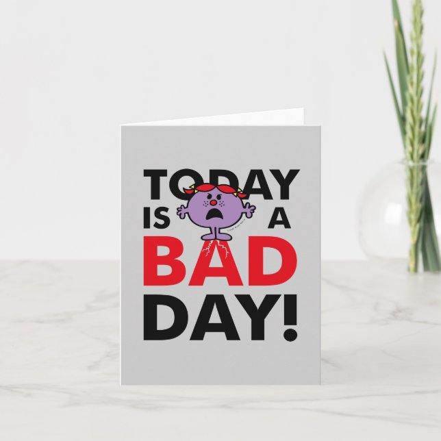 Little Miss Naughty | Today is a Bad Day Card (Front)
