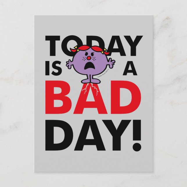 Little Miss Naughty | Today is a Bad Day Postcard (Front)