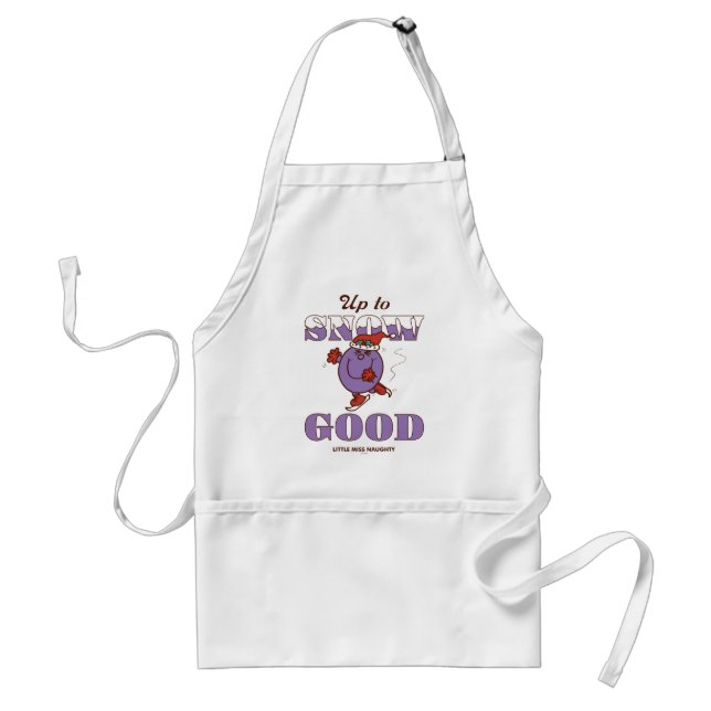 Little Miss Naughty Up to Snow Good Adult Apron (Front)