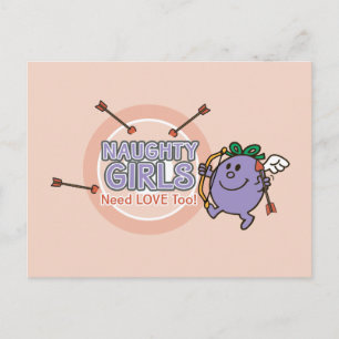 Little Miss Naughty Valentine Holiday Postcard