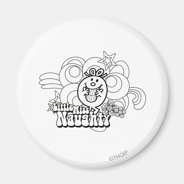 Little Miss Naughty With Bold Background Magnet (Front)