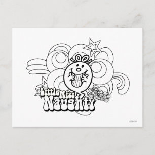 Little Miss Naughty With Bold Background Postcard