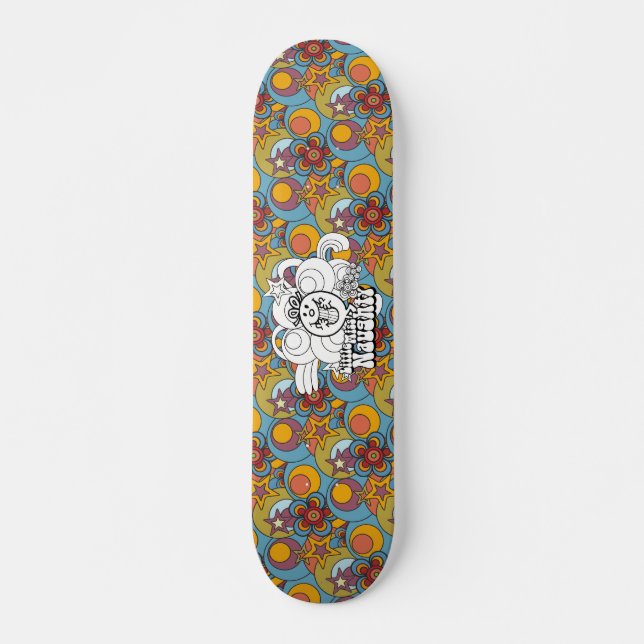 Little Miss Naughty With Bold Background Skateboard Deck (Front)