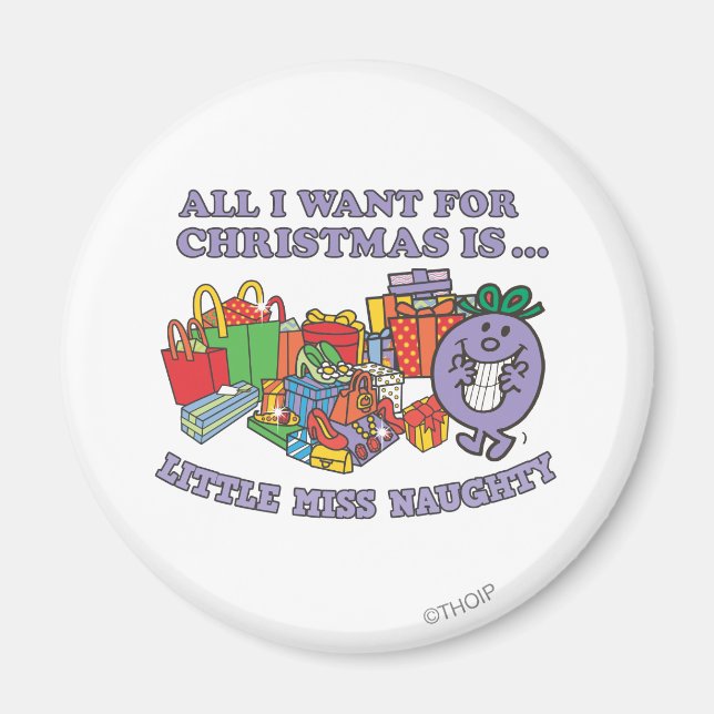 Little Miss Naughty's Christmas Joy Magnet (Front)