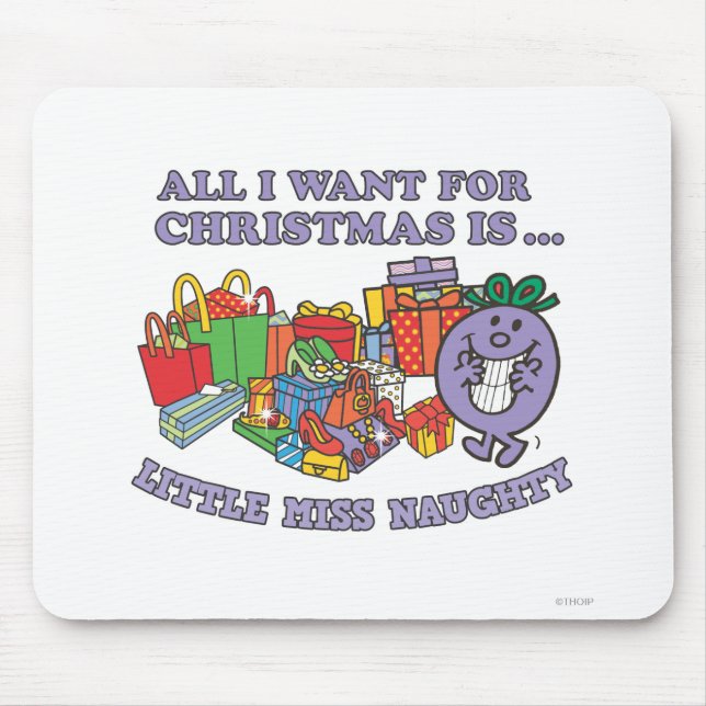 Little Miss Naughty's Christmas Joy Mouse Pad (Front)