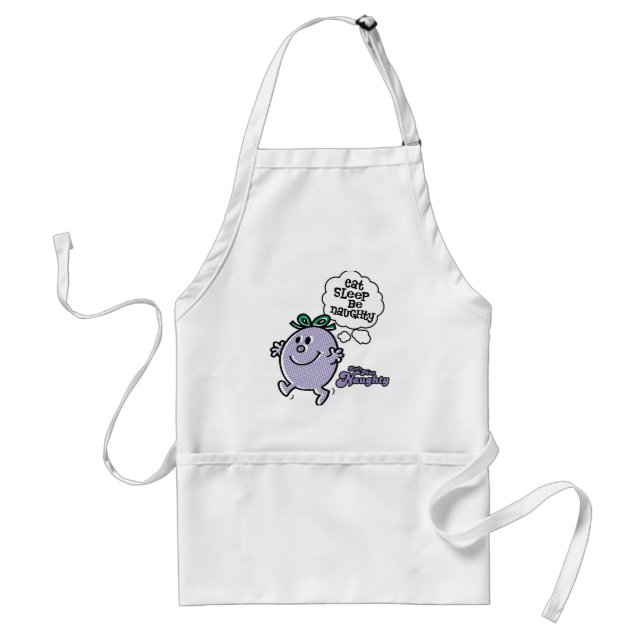 Little Miss Naughty's Three Step Plan Adult Apron (Front)