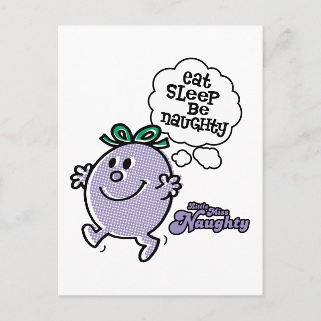 Little Miss Naughty's Three Step Plan Postcard (Front)