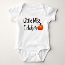little miss october baby bodysuit