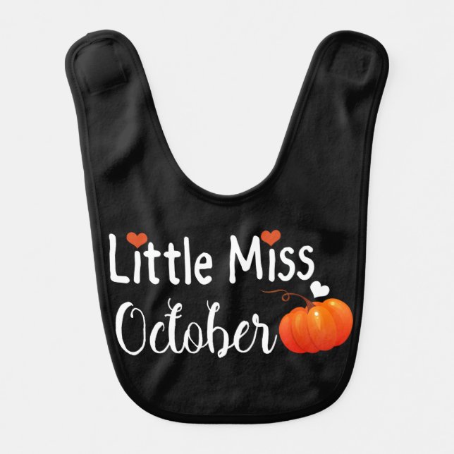 little miss october bib (Front)