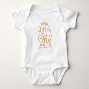 Little Miss Onederful 1st Birthday Baby Bodysuit