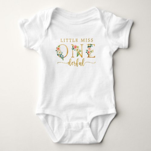 Little Miss Onederful 1st Birthday Baby Bodysuit