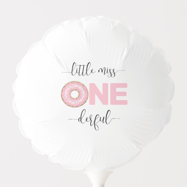 Little Miss Onederful 1st Birthday  Balloon (Front)