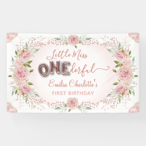 Little Miss Onederful 1st Birthday Banner