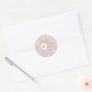 Little Miss Onederful 1st Birthday Classic Round Sticker