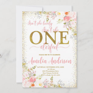 Little Miss Onederful Birthday, 1st Birthday Invitation