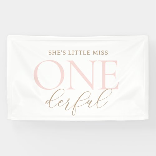 Little Miss Onederful Birthday Banner