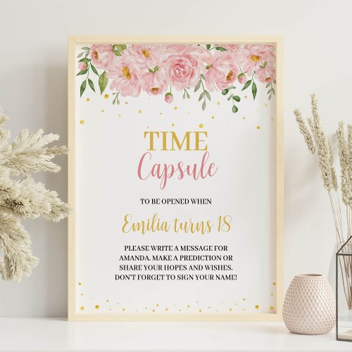 Little Miss Onederful Birthday Time Capsule Poster