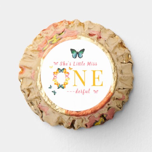 Little Miss Onederful Boho Butterfly 1st Birthday Reeses Peanut Butter Cups