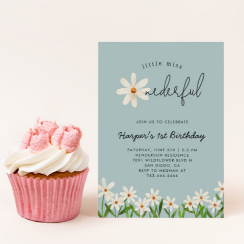 Little Miss Onederful Birthday Cupcake Toppers Favor Tags Girl Happy B -  Design My Party Studio