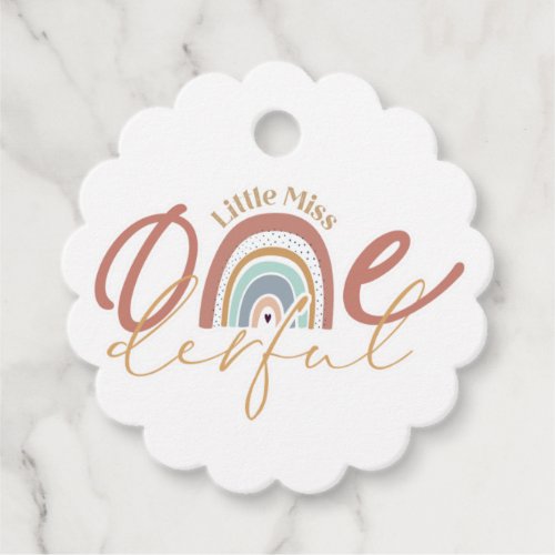 Little Miss Onederful Favor Tags