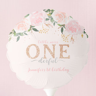 Little Miss Onederful First Birthday Balloon