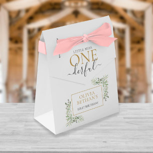 Little Miss ONEderful First Birthday Elegant Favor Boxes