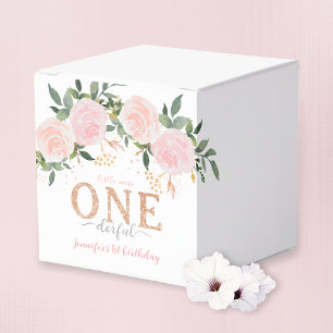 Little Miss Onederful First Birthday Favor Boxes