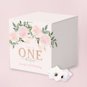 Little Miss Onederful First Birthday Favor Boxes