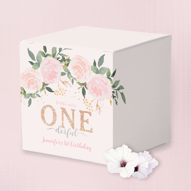 Little Miss Onederful First Birthday Favor Boxes (Creator Uploaded)