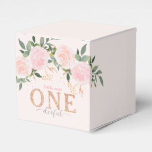 Little Miss Onederful First Birthday Favor Boxes