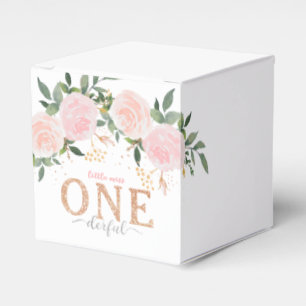 Little Miss Onederful First Birthday Favor Boxes