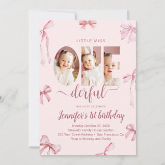 Little Miss Onederful First Birthday Invitation