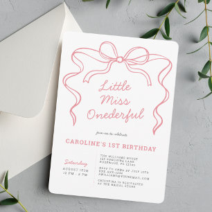 Little Miss Onederful First Birthday Invitation