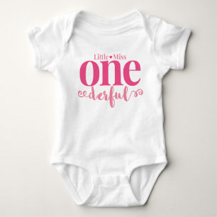 Little Miss Onederful First Birthday Tutu Baby Bodysuit