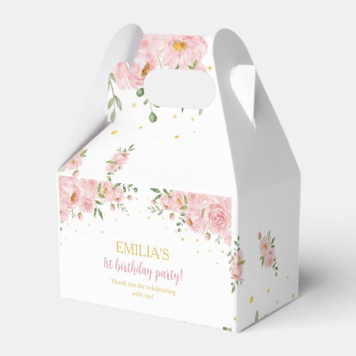 Little Miss Onederful Floral Birthday Favor Box