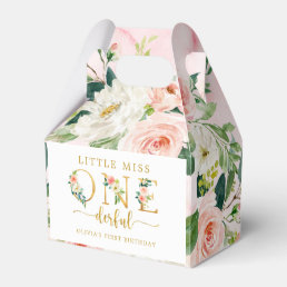 Little Miss Onederful Girl 1st Birthday Party Favor Boxes
