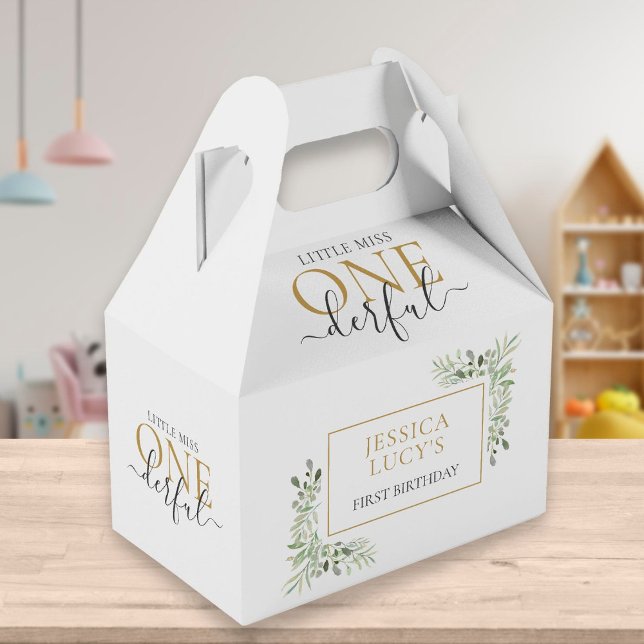 Little Miss ONEderful Girl First Birthday Cute Favor Boxes (Creator Uploaded)