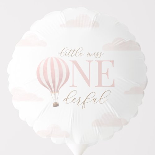 Little Miss Onederful Hot Air Balloon 1st Birthday