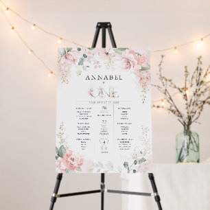 Little Miss Onederful Milestone Chart  Foam Board