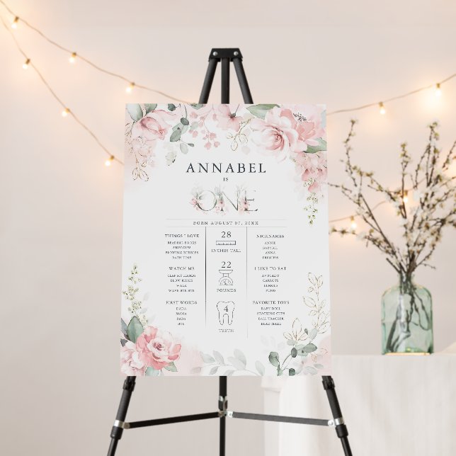 Little Miss Onederful Milestone Chart  Foam Board (In Situ (Stand))