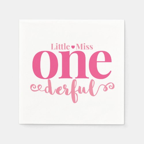 Little Miss Onederful Party Napkins