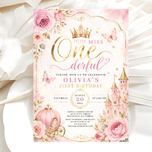 Little Miss ONEderful Princess Birthday Invitation