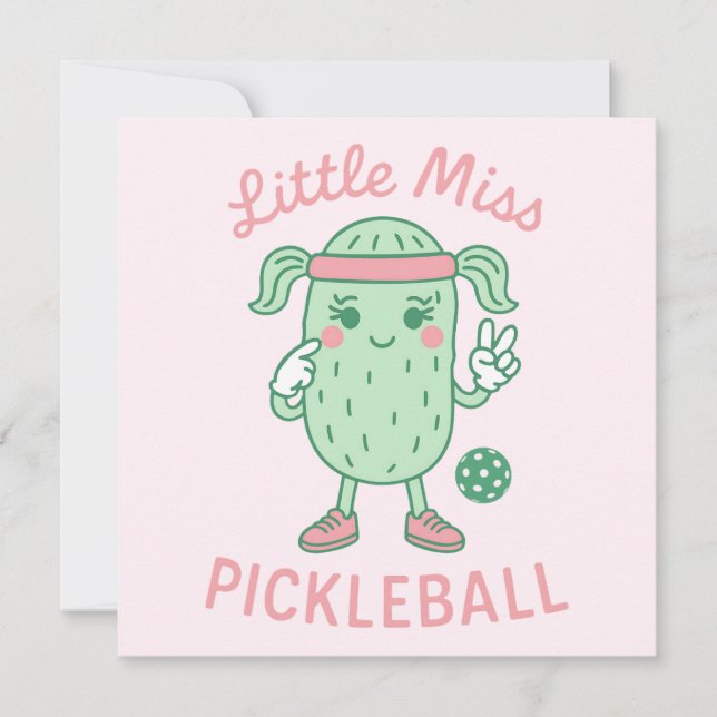 Little Miss Pickleball  Card (Front)