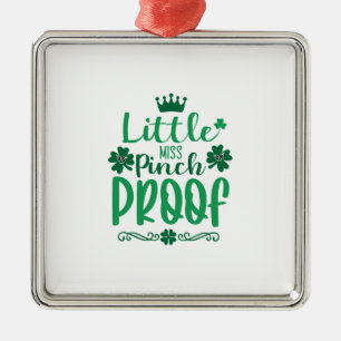 Little Miss Pinch Proof Metal Ornament
