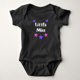 Little Miss Pink and Purple Stars Baby Bodysuit