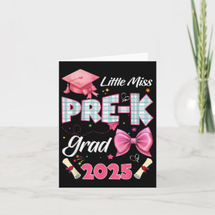 Little Miss Pre-k Grad 2025 Coquette Preschool Gra Card