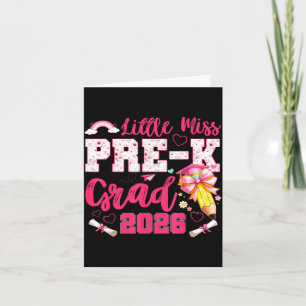 Little miss pre-k grad 2026 coquette preschool card