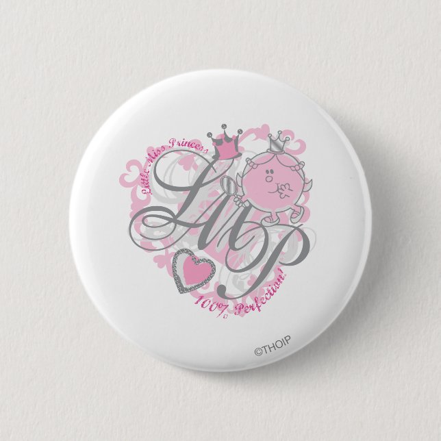 Little Miss Princess - 100% Perfection Button (Front)