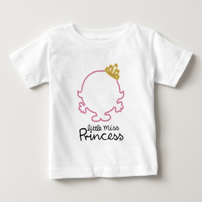 Little Miss Princess | Blank Face Baby T-Shirt (Front)