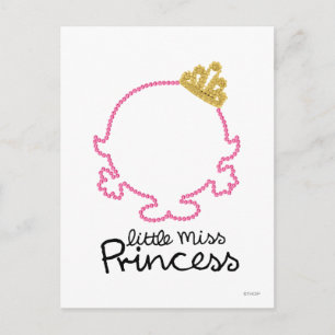 Little Miss Princess   Blank Face Postcard